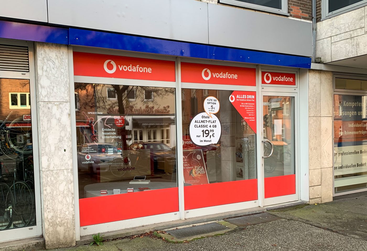 Vodafone Store in der Beckergrube 