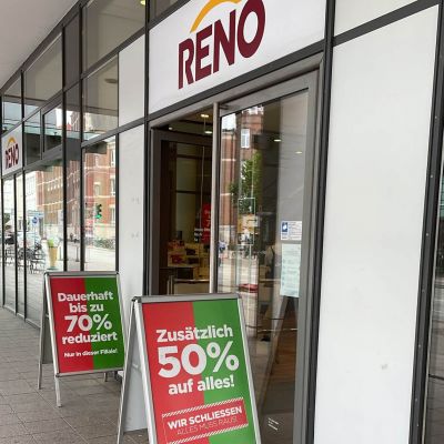 Schuhgeschäft RENO in den Linden Arcaden schließt
